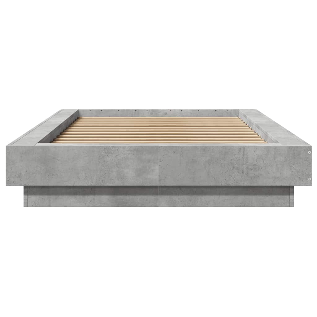 Okvir kreveta boja betona 100x200 cm od konstruiranog drva