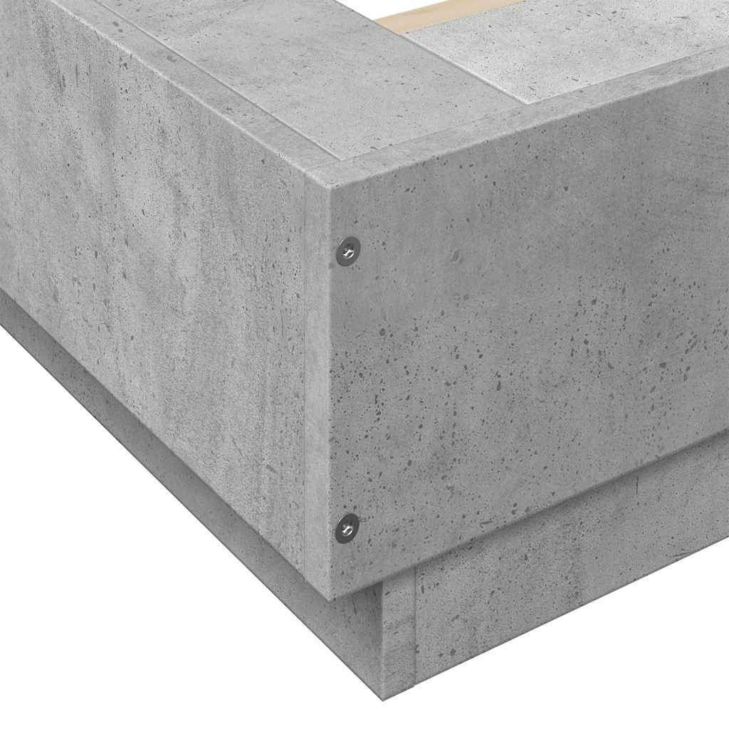 Okvir kreveta boja betona 100x200 cm od konstruiranog drva