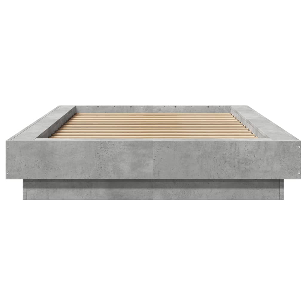 Okvir kreveta boja betona 90x200 cm od konstruiranog drva