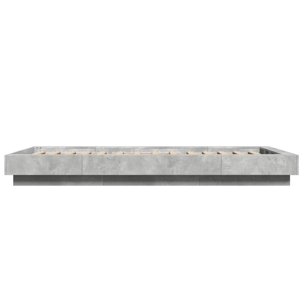 Okvir kreveta boja betona 90x200 cm od konstruiranog drva