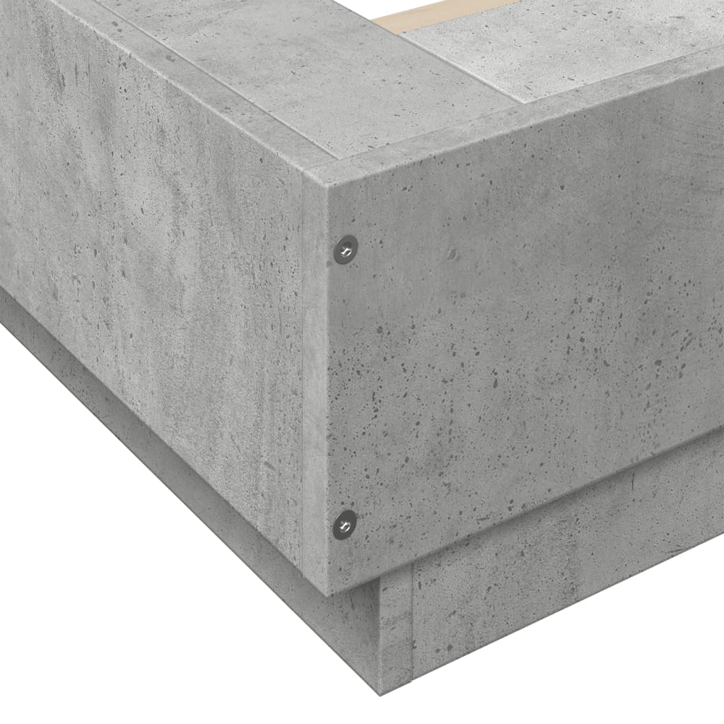 Okvir kreveta boja betona 90x200 cm od konstruiranog drva