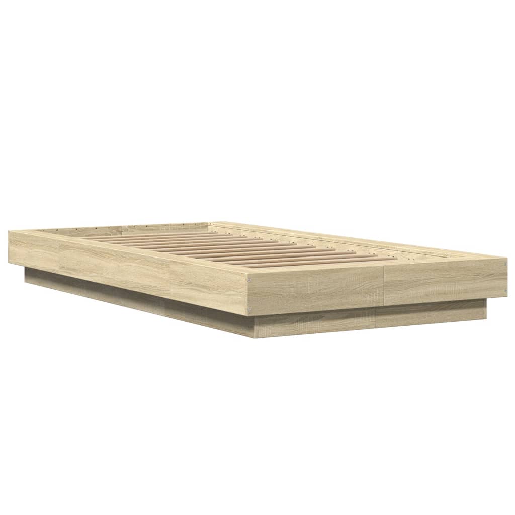 Okvir za krevet boja hrasta 75x190 cm od konstruiranog drva