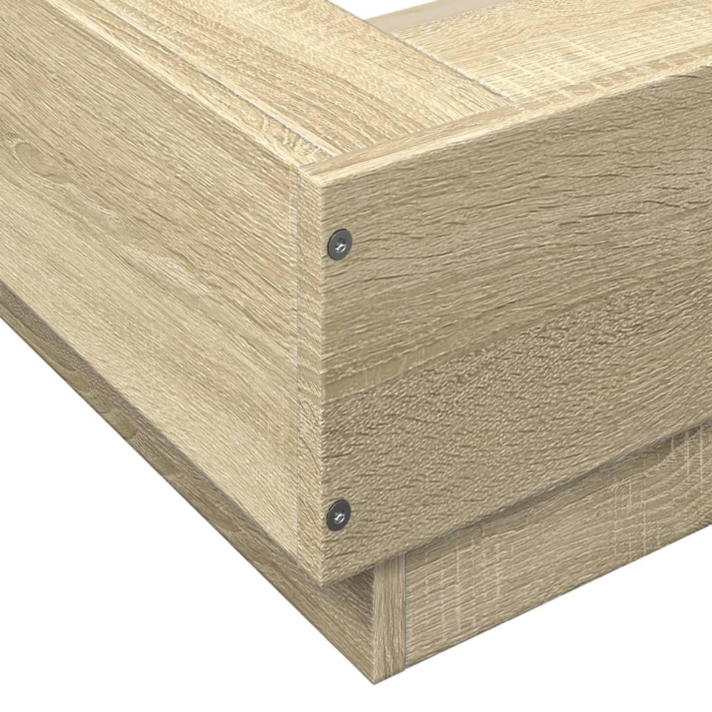 Okvir za krevet boja hrasta 75x190 cm od konstruiranog drva