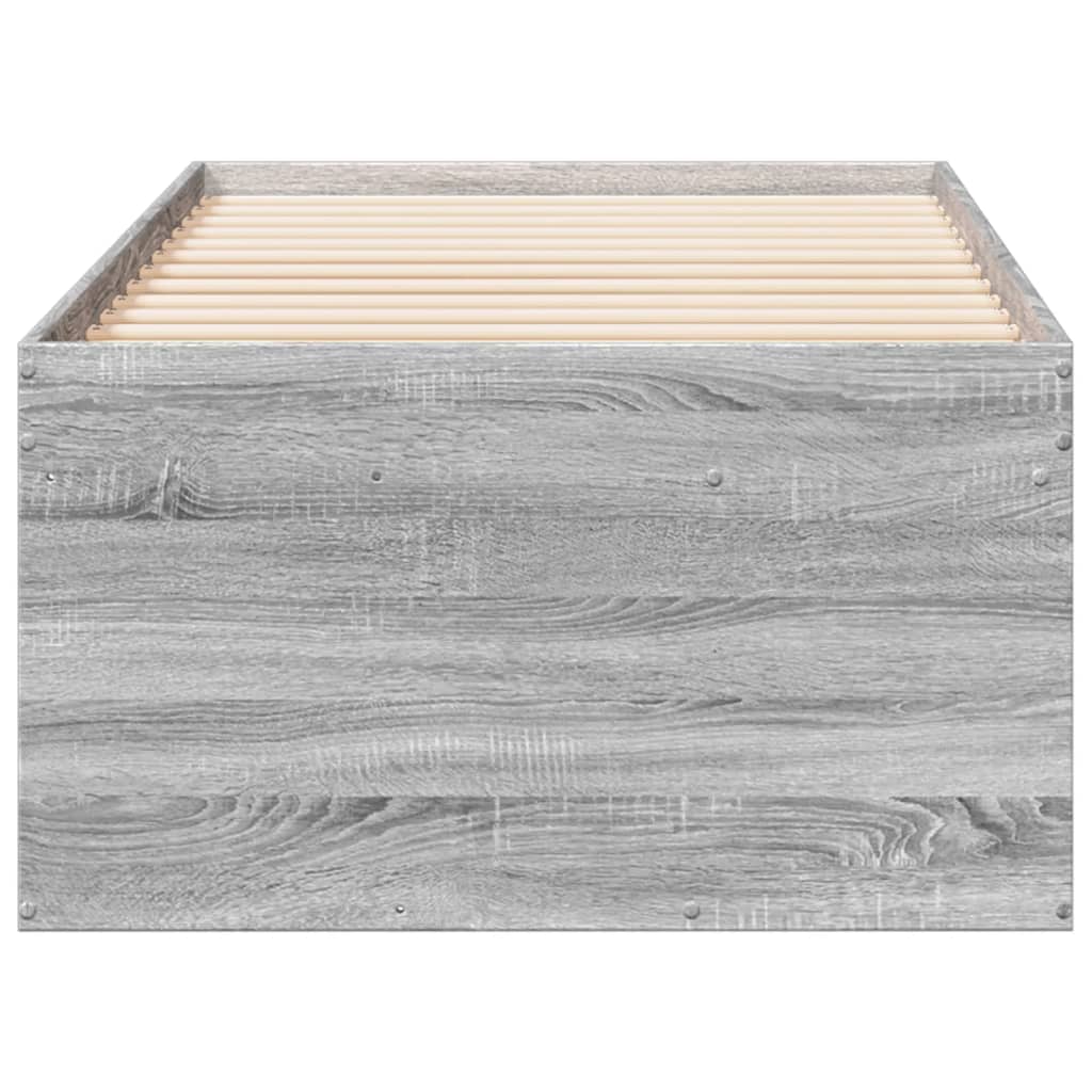 Dnevni krevet s ladicama bez madraca siva boja hrasta 90x200 cm