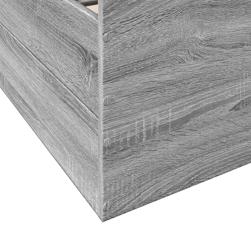 Okvir za krevet s ladicama boja sivog hrasta 135x190 cm