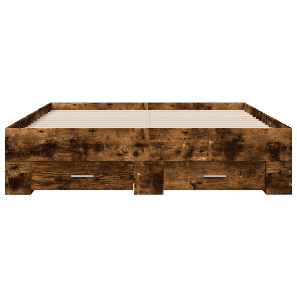 Okvir kreveta s ladicama boja hrasta 120x200 cm
