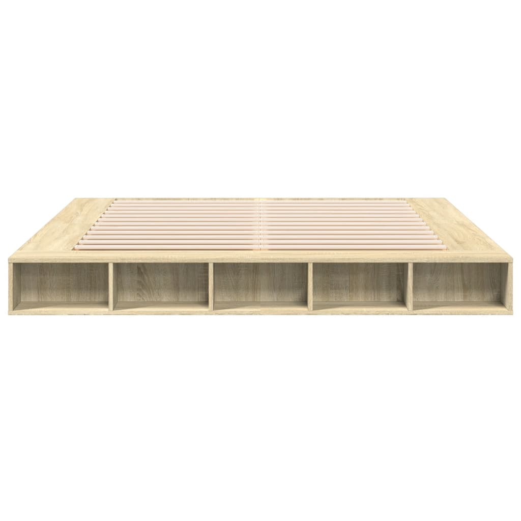 Okvir za krevet boja hrasta 200x200 cm od konstruiranog drva