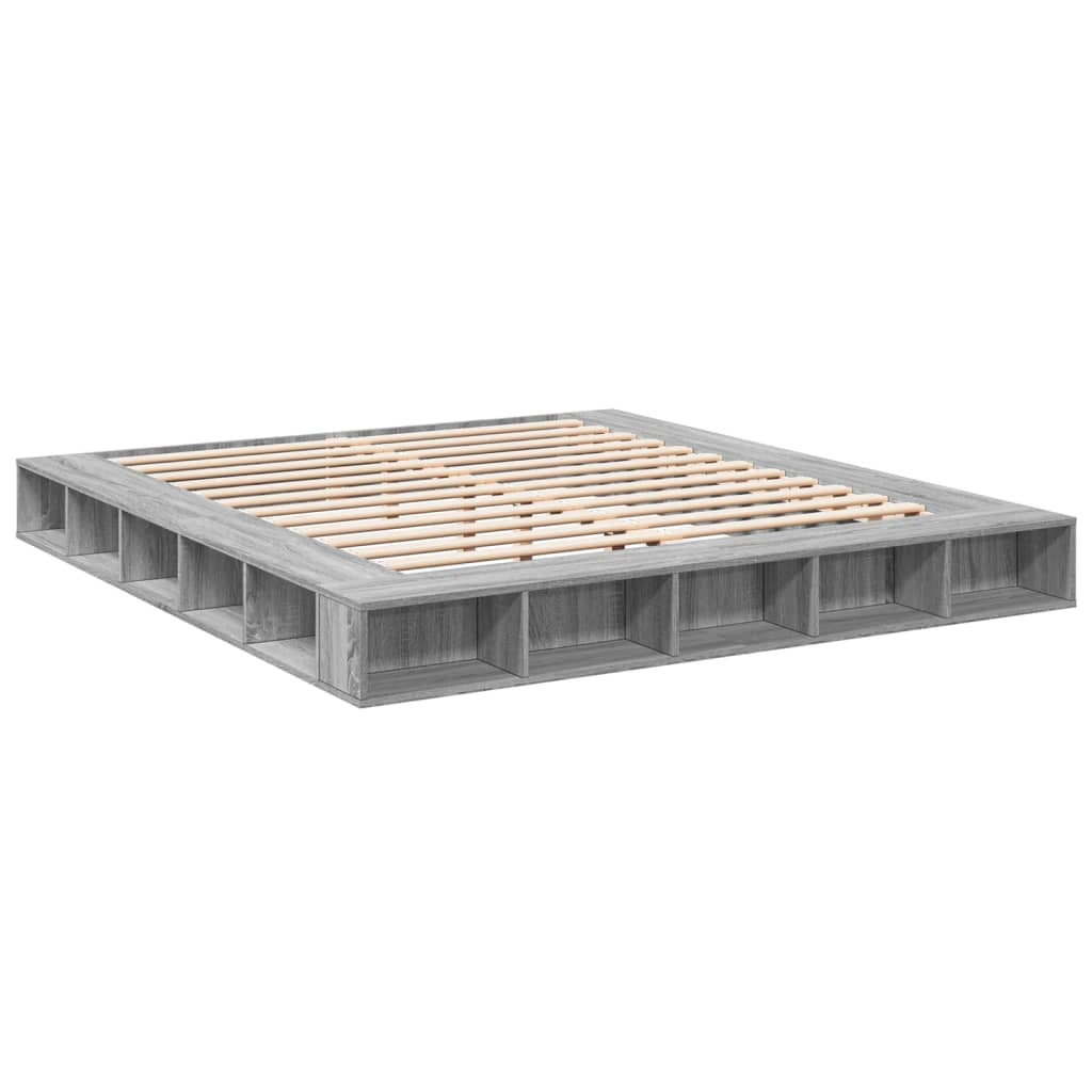 Okvir kreveta boja hrasta 180 x 200 cm od konstruiranog drva