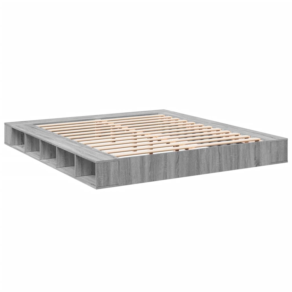 Okvir kreveta boja hrasta 180 x 200 cm od konstruiranog drva
