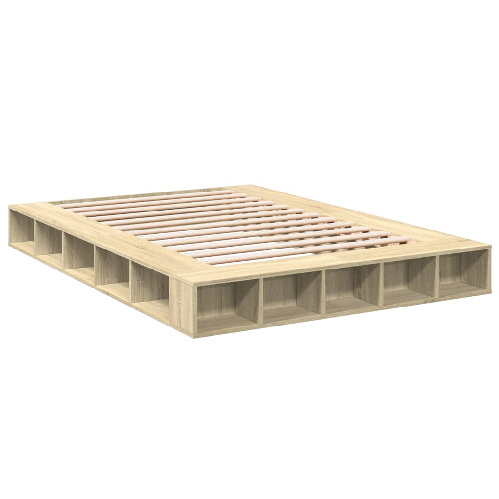 Okvir za krevet boja hrasta 150x200 cm konstruirano drvo