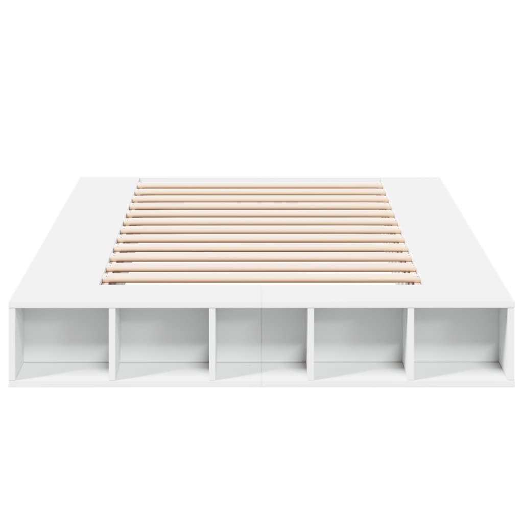 Okvir za krevet bijeli 120 x 200 cm konstruirano drvo