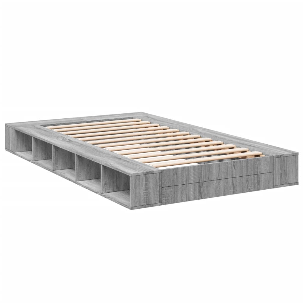 Okvir za krevet boja hrasta 140x190 cm od konstruiranog drva