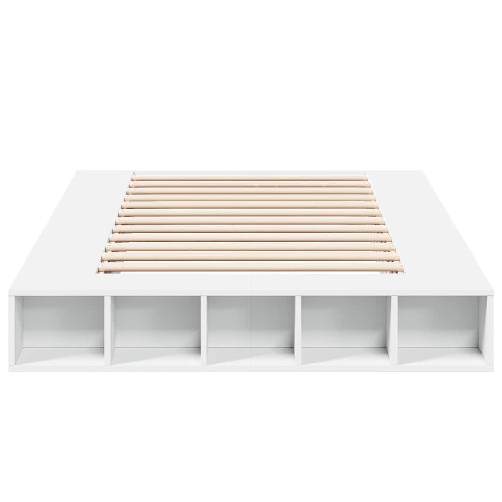 Okvir za krevet bijeli 135x190 cm konstruirano drvo