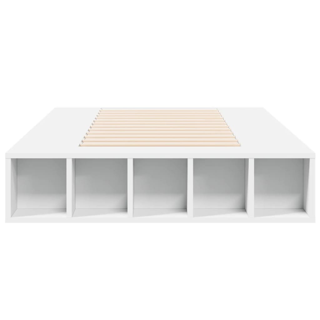 Okvir za krevet bijeli 120 x 200 cm konstruirano drvo
