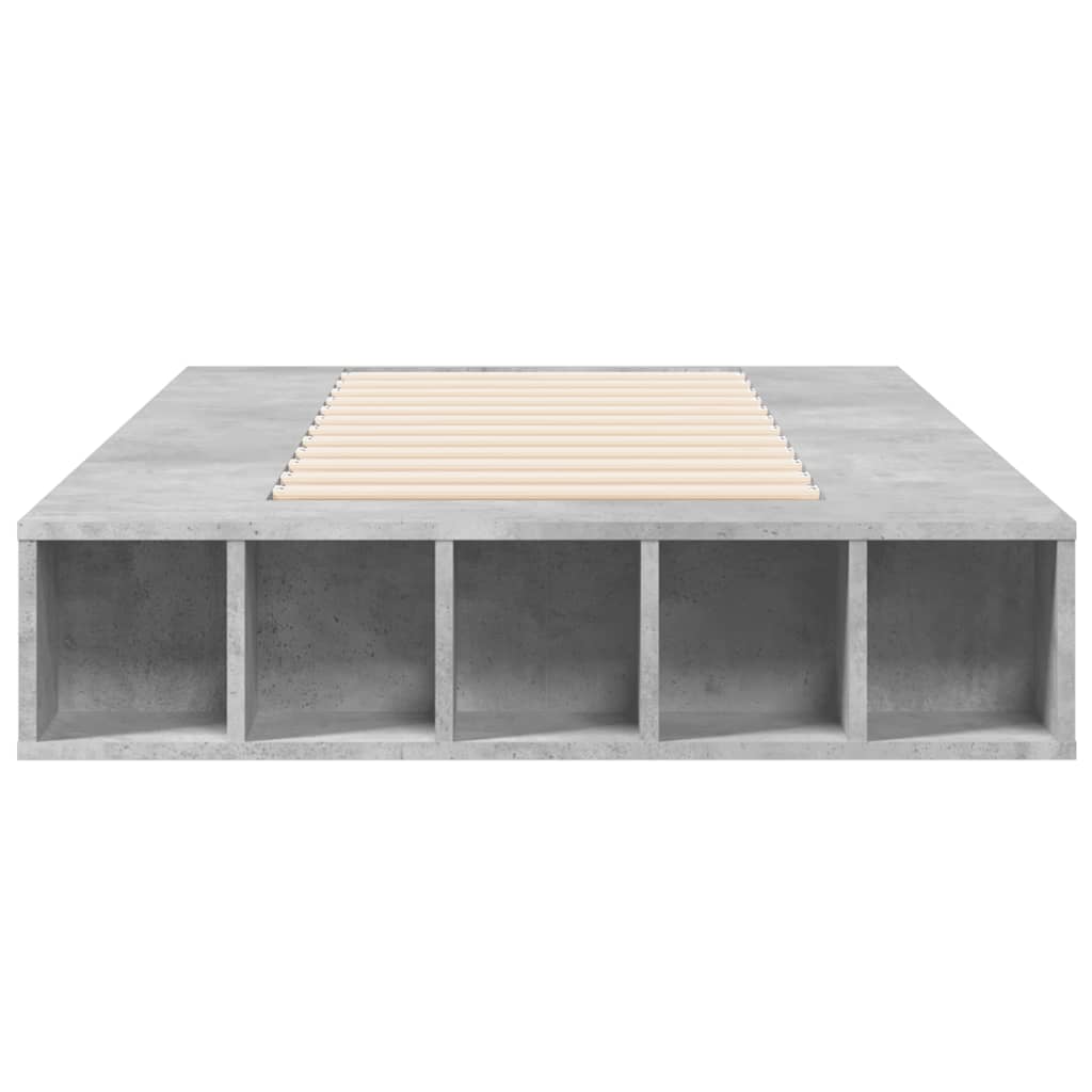Okvir kreveta boja betona 90x200 cm od konstruiranog drva
