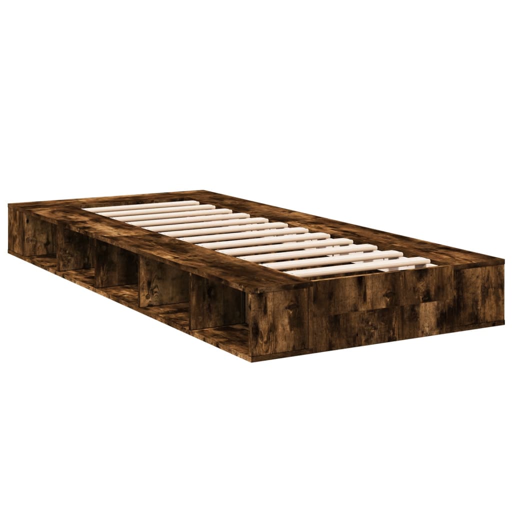 Okvir za krevet boja hrasta 90 x 200 cm konstruirano drvo