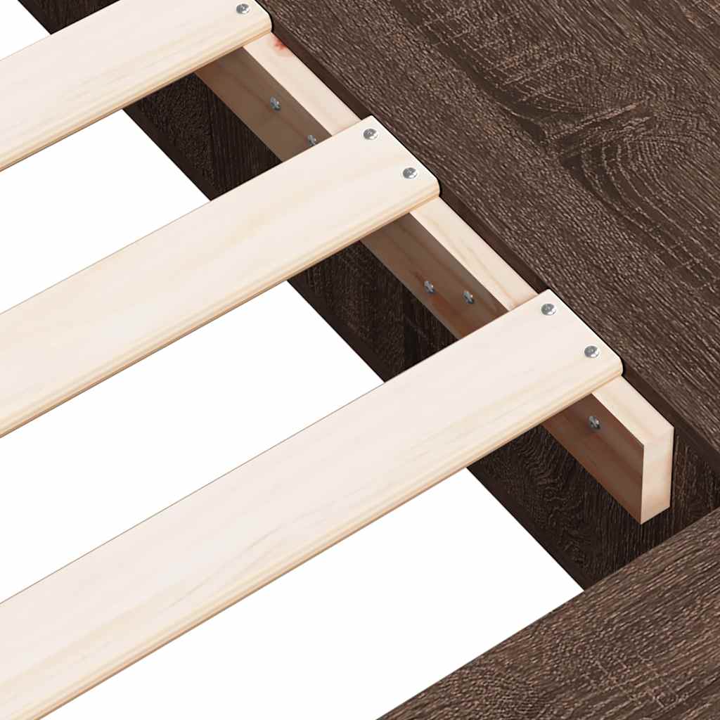 Okvir za krevet smeđi hrast 90x190 cm konstruirano drvo