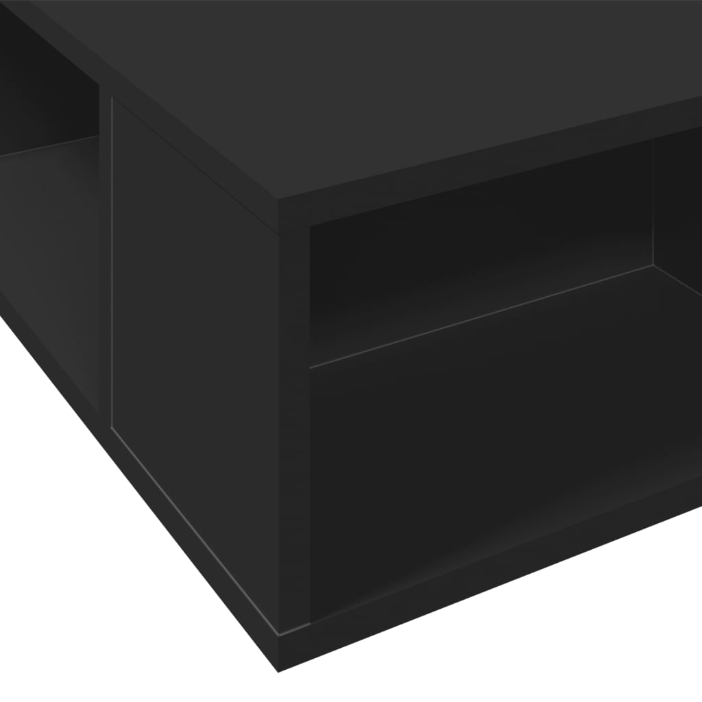 Okvir za krevet crni 75 x 190 cm od konstruiranog drva