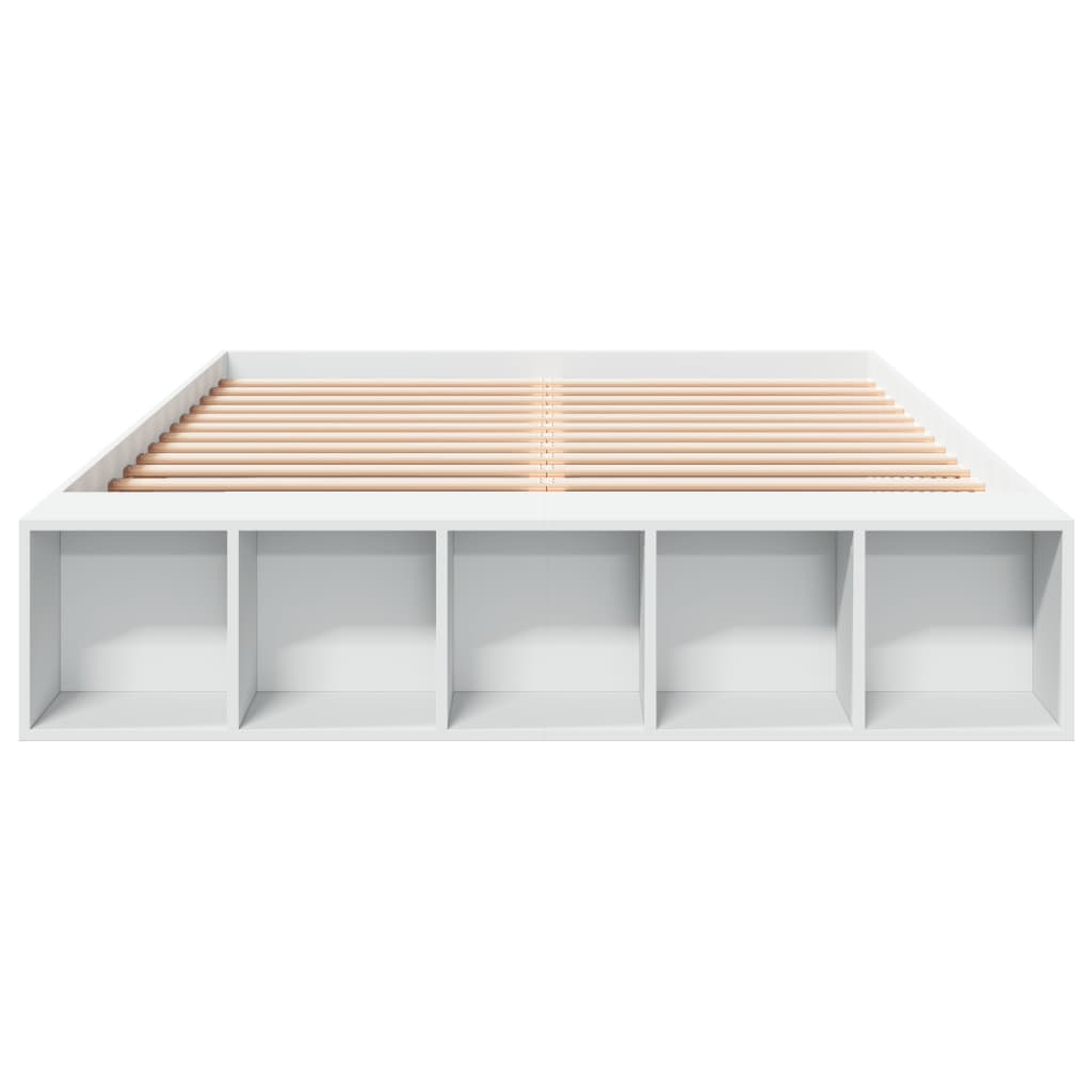 Okvir za krevet bijeli 150x200 cm konstruirano drvo