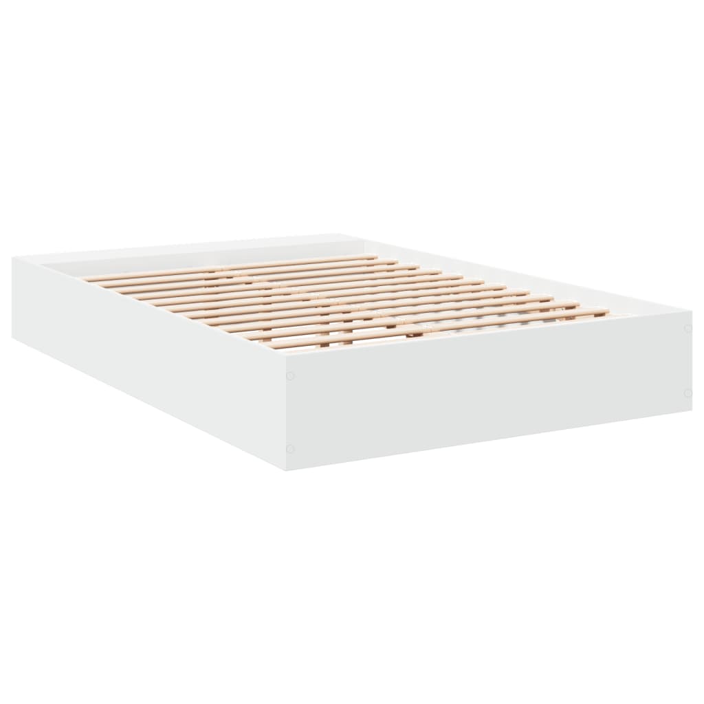 Okvir za krevet bijeli 135x190 cm konstruirano drvo