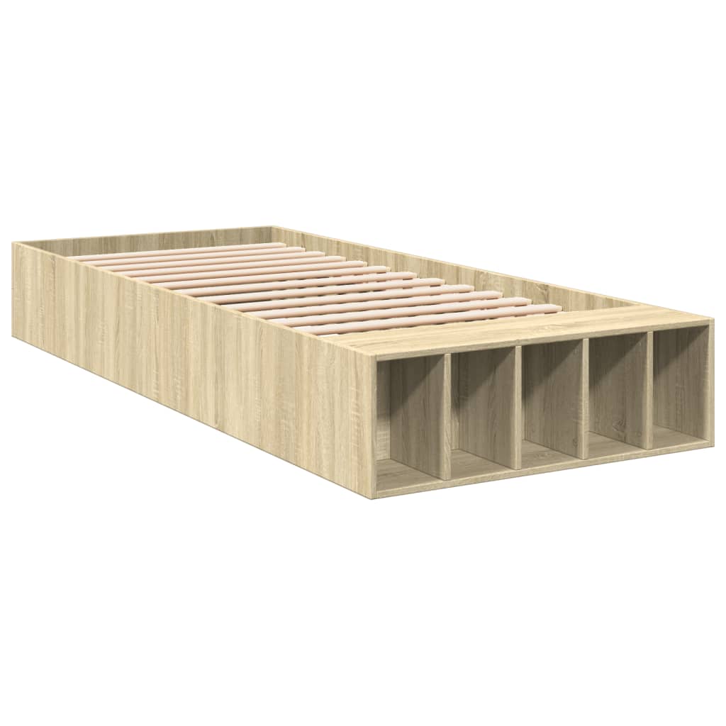 Okvir za krevet boja hrasta 90x200 cm konstruirano drvo