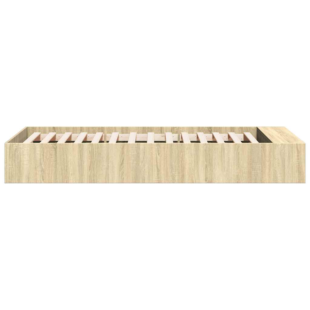Okvir za krevet boja hrasta 90x200 cm konstruirano drvo