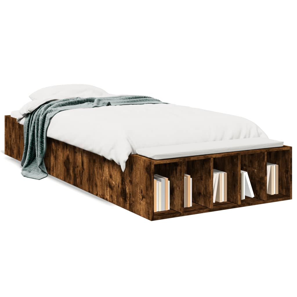 Okvir za krevet boja hrasta 75x190 cm konstruirano drvo