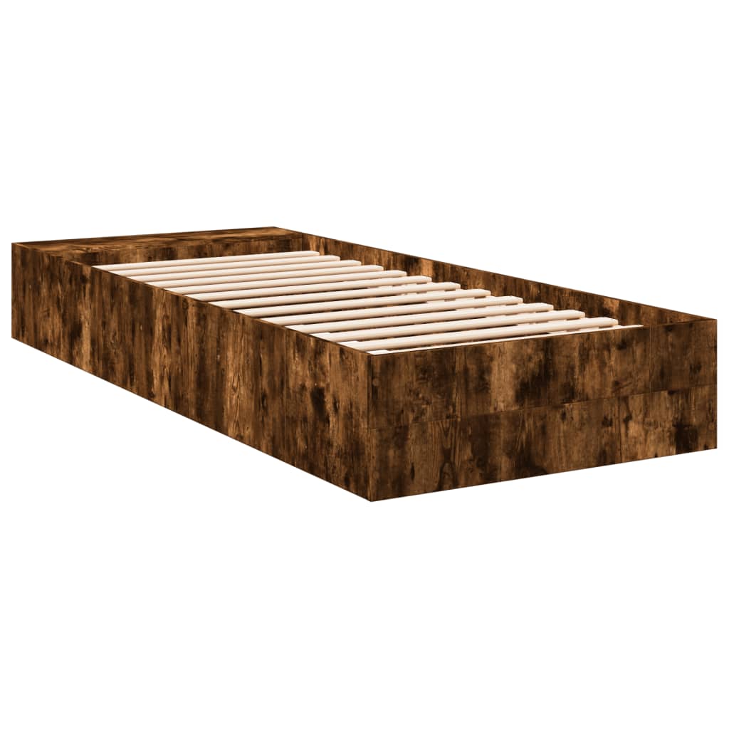 Okvir za krevet boja hrasta 75x190 cm konstruirano drvo