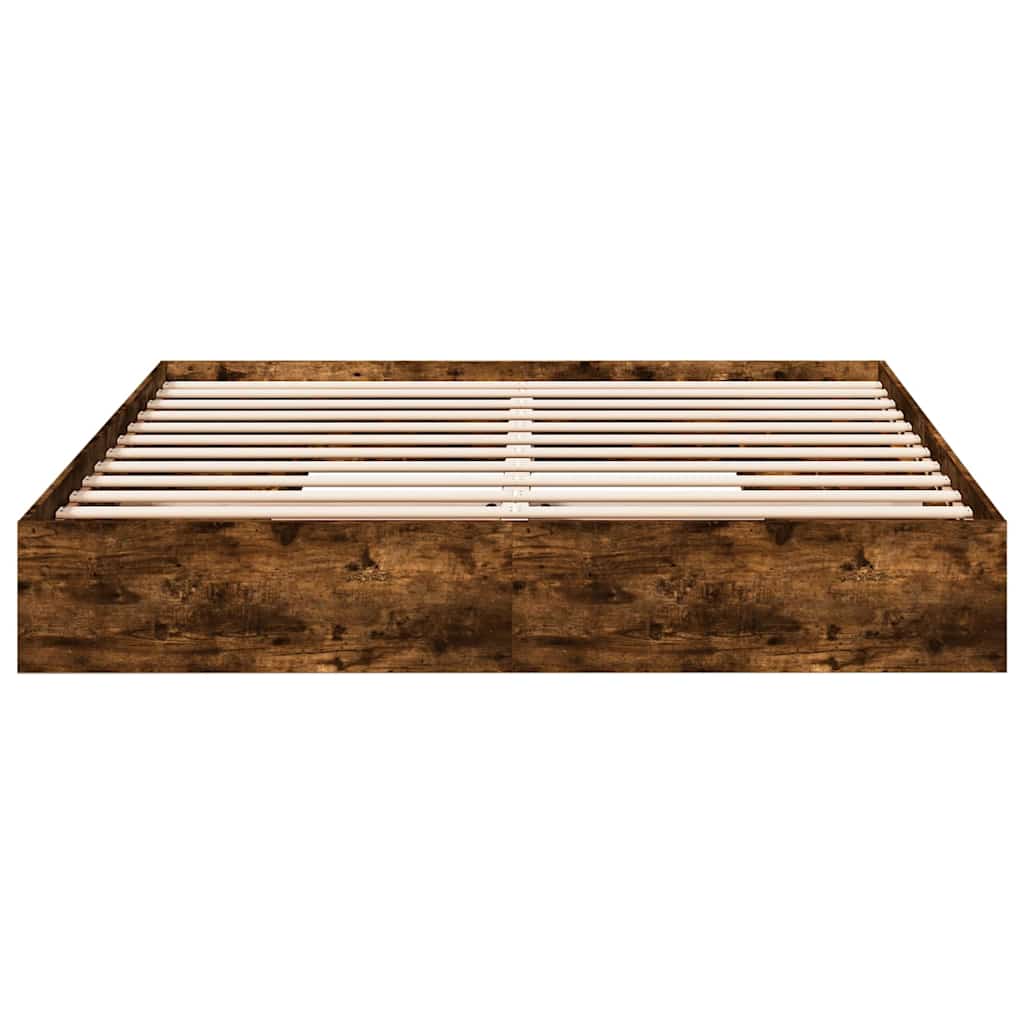 Okvir kreveta s ladicama boja hrasta 200x200 cm