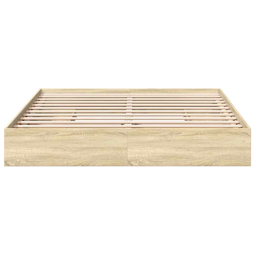 Okvir za krevet s ladicama boja hrasta 180x200 cm