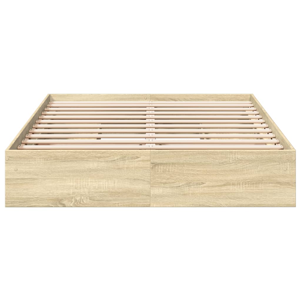 Okvir kreveta s ladicama boja hrasta sonome 150 x 200 cm drveni