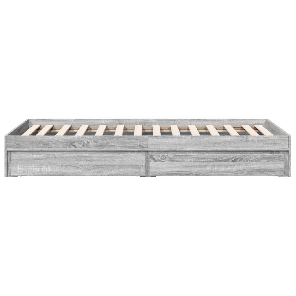 Okvir za krevet s ladicama boja hrasta 90x200 cm
