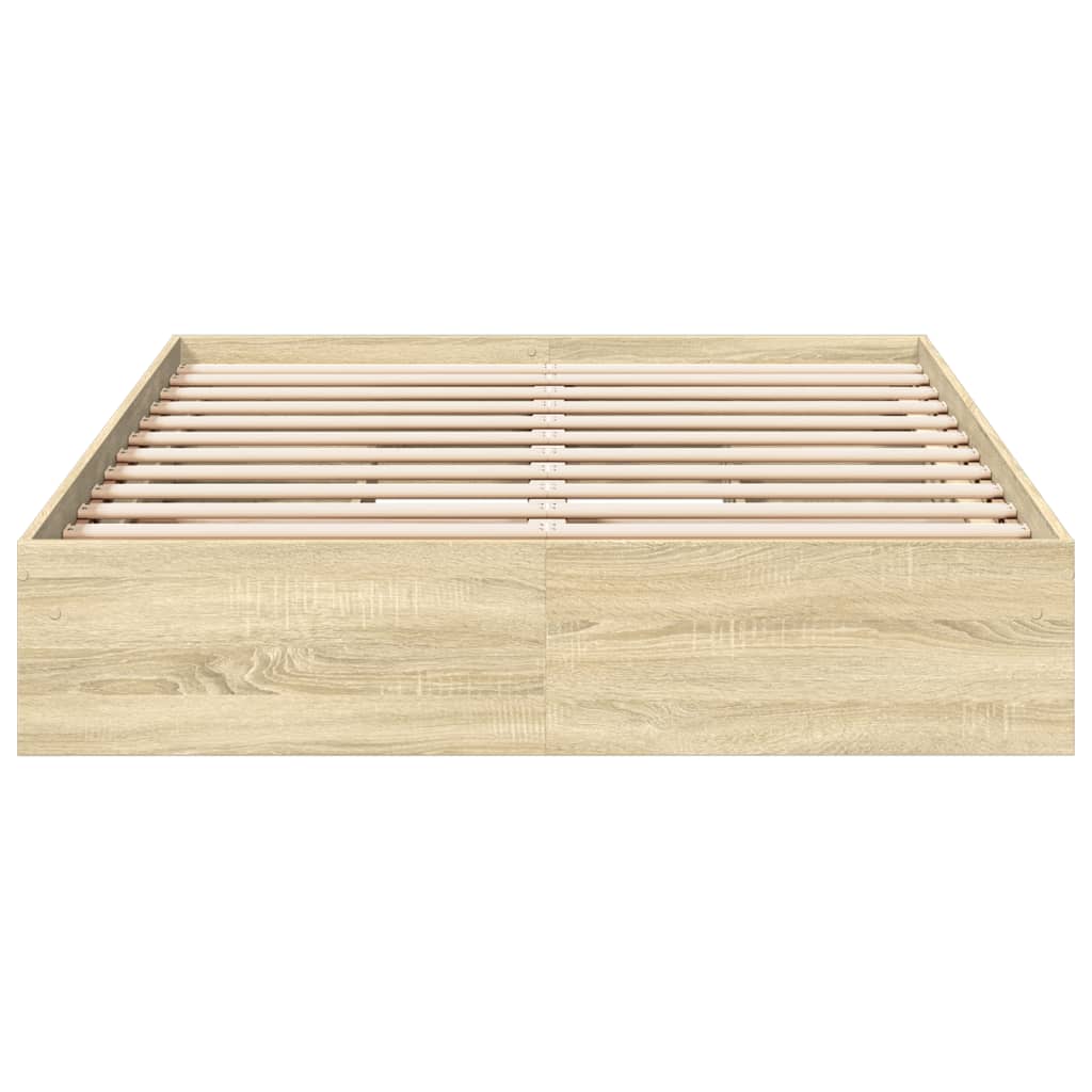 Okvir za krevet s ladicama boja hrasta 140x190 cm drveni