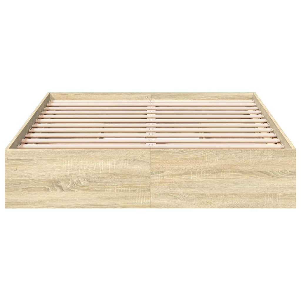 Okvir za krevet s ladicama boja hrasta 120x190 cm drveni