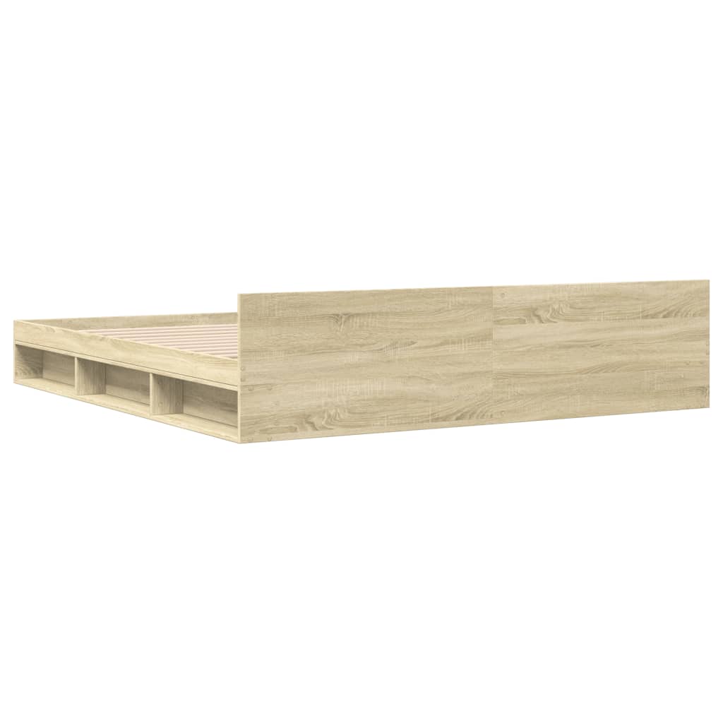 Okvir za krevet s ladicama boja hrasta 180x200 cm