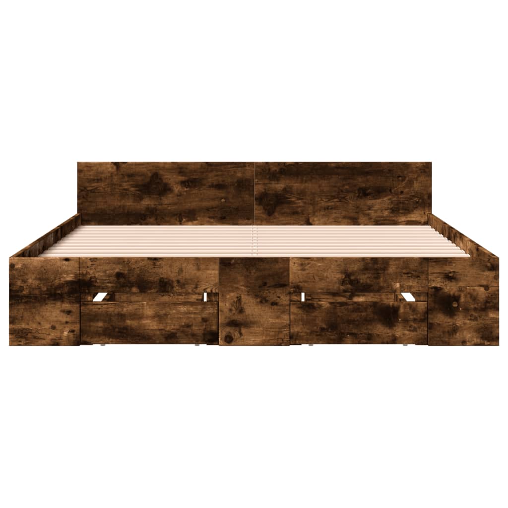 Okvir kreveta s ladicama boja hrasta 120x200 cm