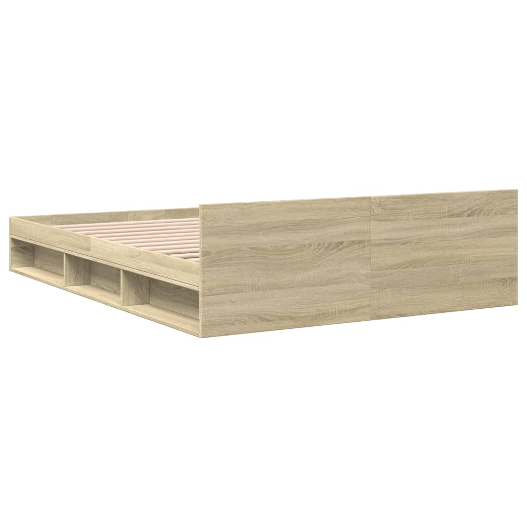 Okvir za krevet s ladicama boja hrasta 120x190 cm drveni