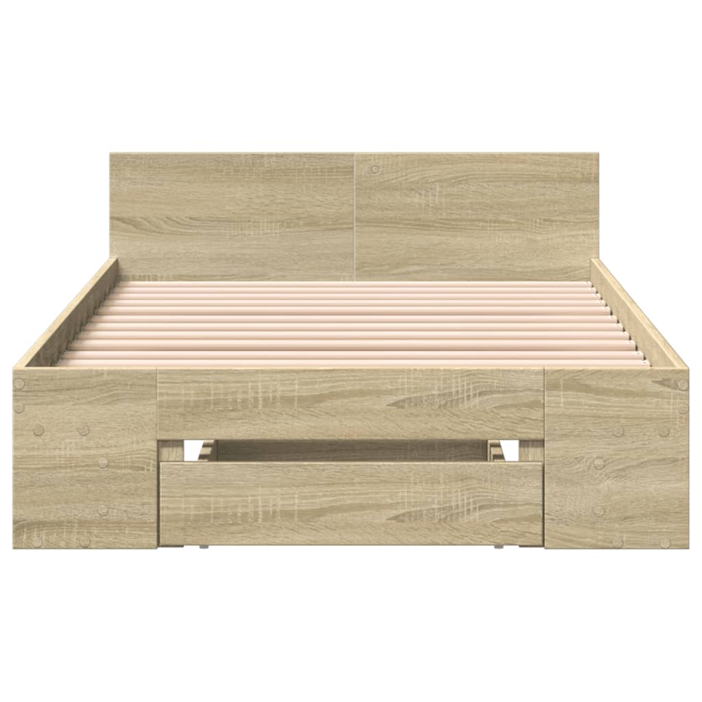 Okvir za krevet s ladicom boja hrasta 90x200 cm