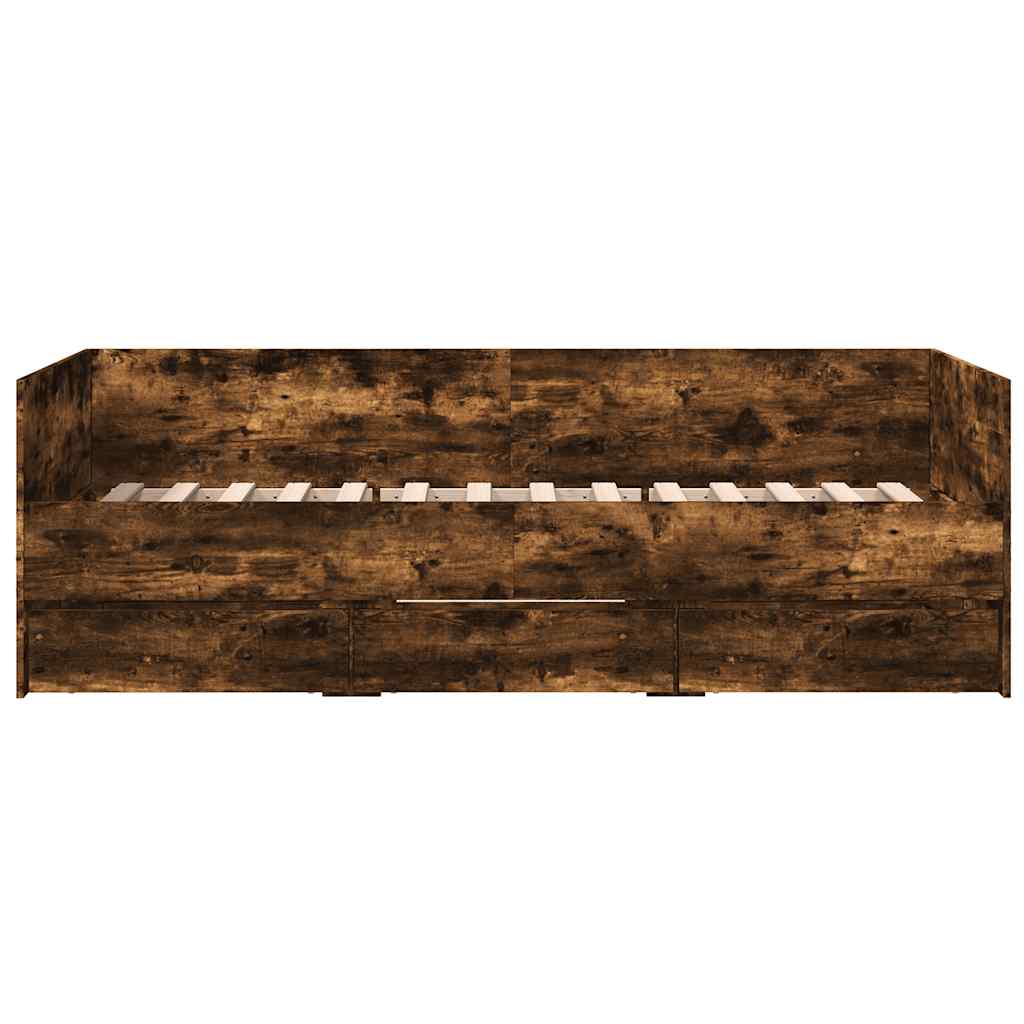 Dnevni krevet s ladicama bez madraca boja hrasta 100x200 cm