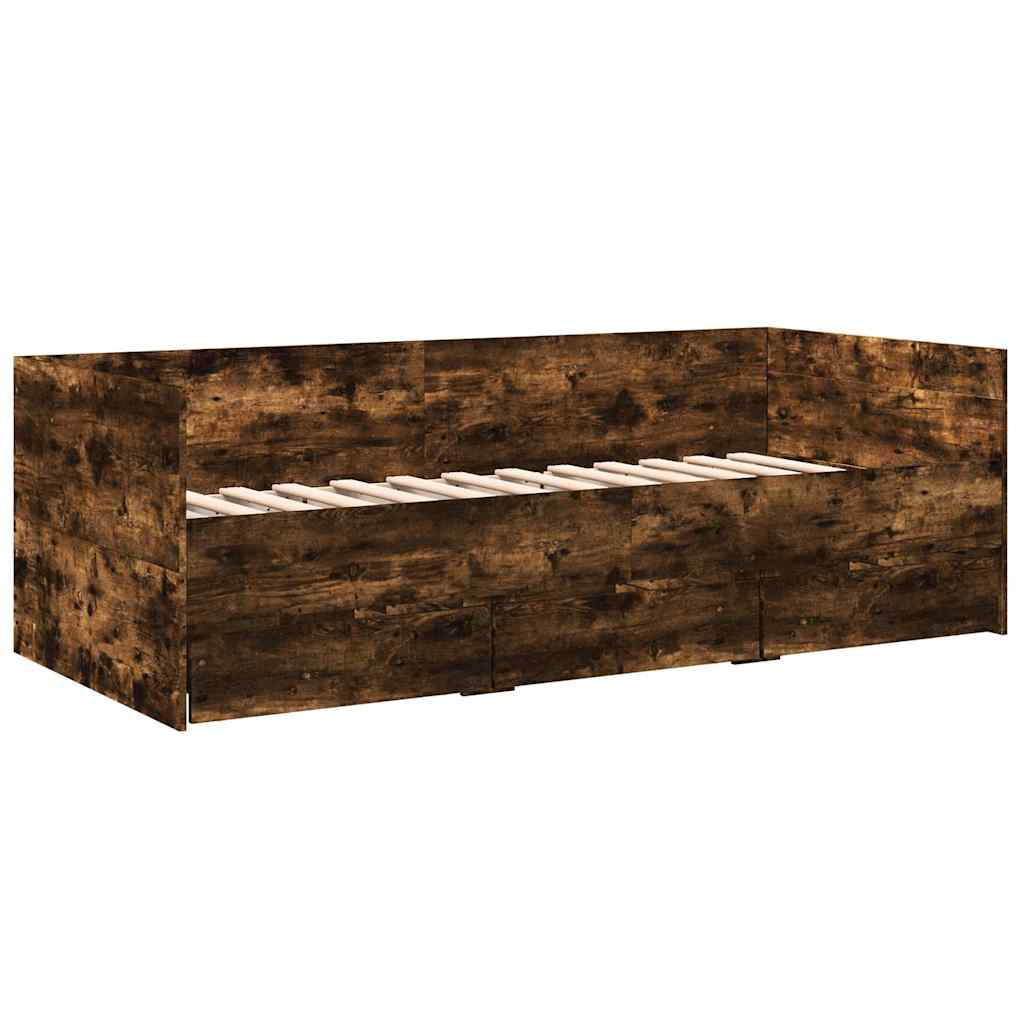 Dnevni krevet s ladicama bez madraca boja hrasta 90x190 cm