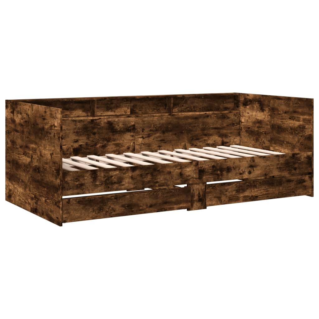 Dnevni krevet s ladicama bez madraca boja hrasta 75x190 cm