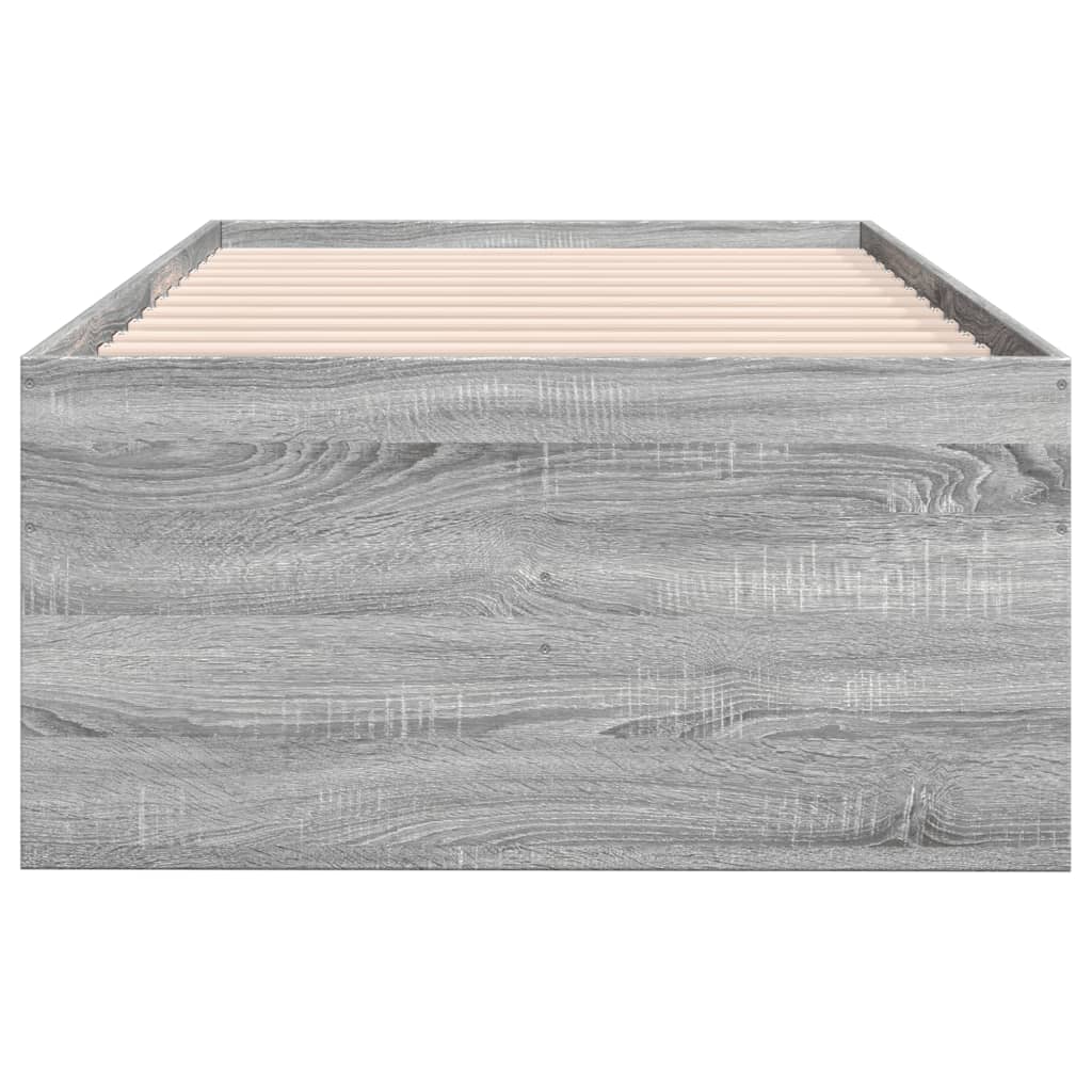 Dnevni krevet s ladicama bez madraca siva boja hrasta 100x200cm