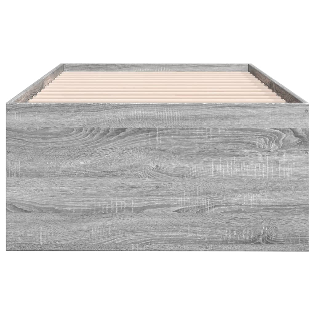 Dnevni krevet s ladicama bez madraca siva boja hrasta 90x200 cm