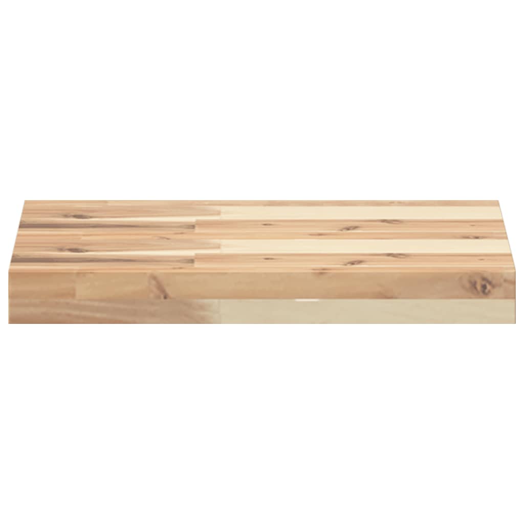 Plutajuće police 2 kom 60x30x4 cm Neobrađeno puno drvo akacije