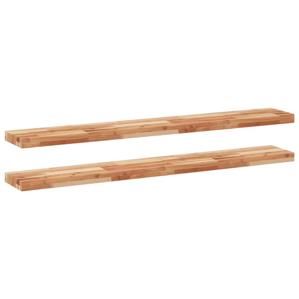 Plutajuće police 2kom s uljnim premazom 160x20x4cm drvo bagrema