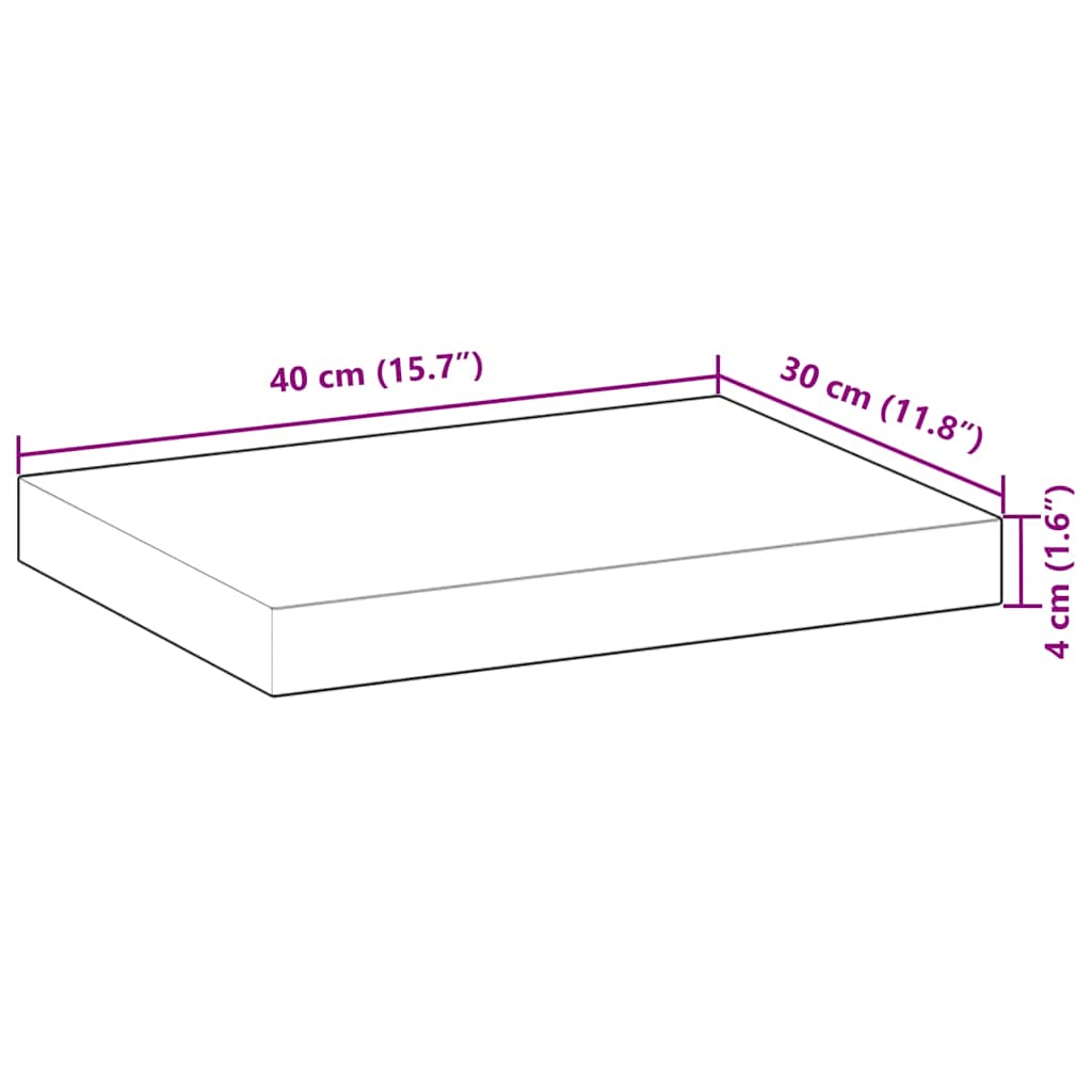 Plutajuća polica 40x30x4 cm Masivno drvo akacije s uljnim premazom