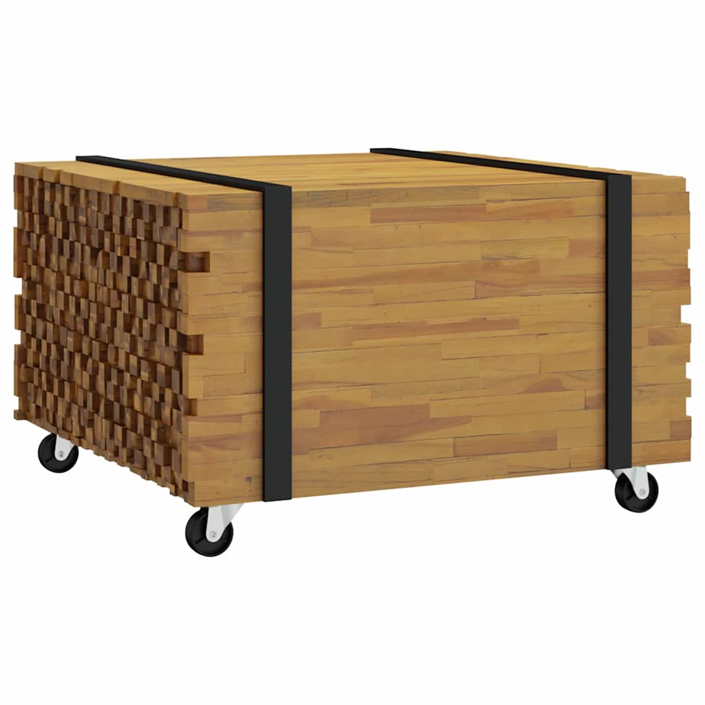 Kava Stol Smeđa 60 x 60 x 38 cm Čvrsto teak drvo