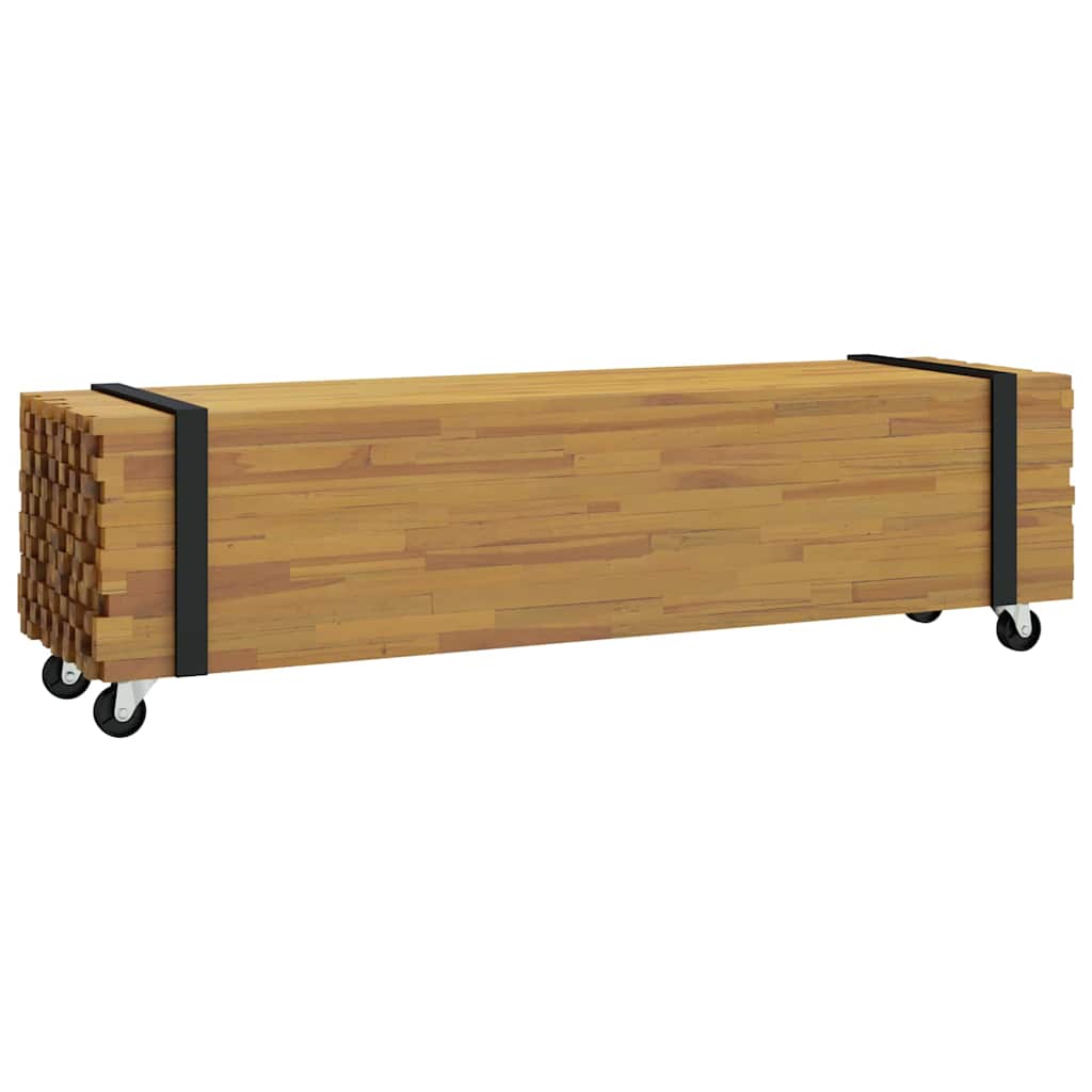 TV stalak Smeđa 110 x 30 x 30 cm Čvrsto teak drvo