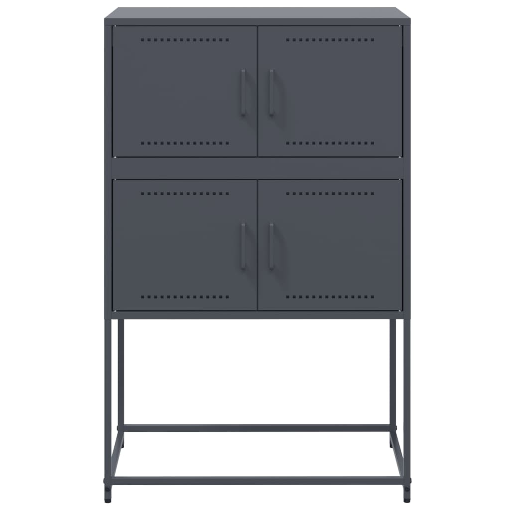 Komoda antracit 68,5x38,5x107 cm čelična