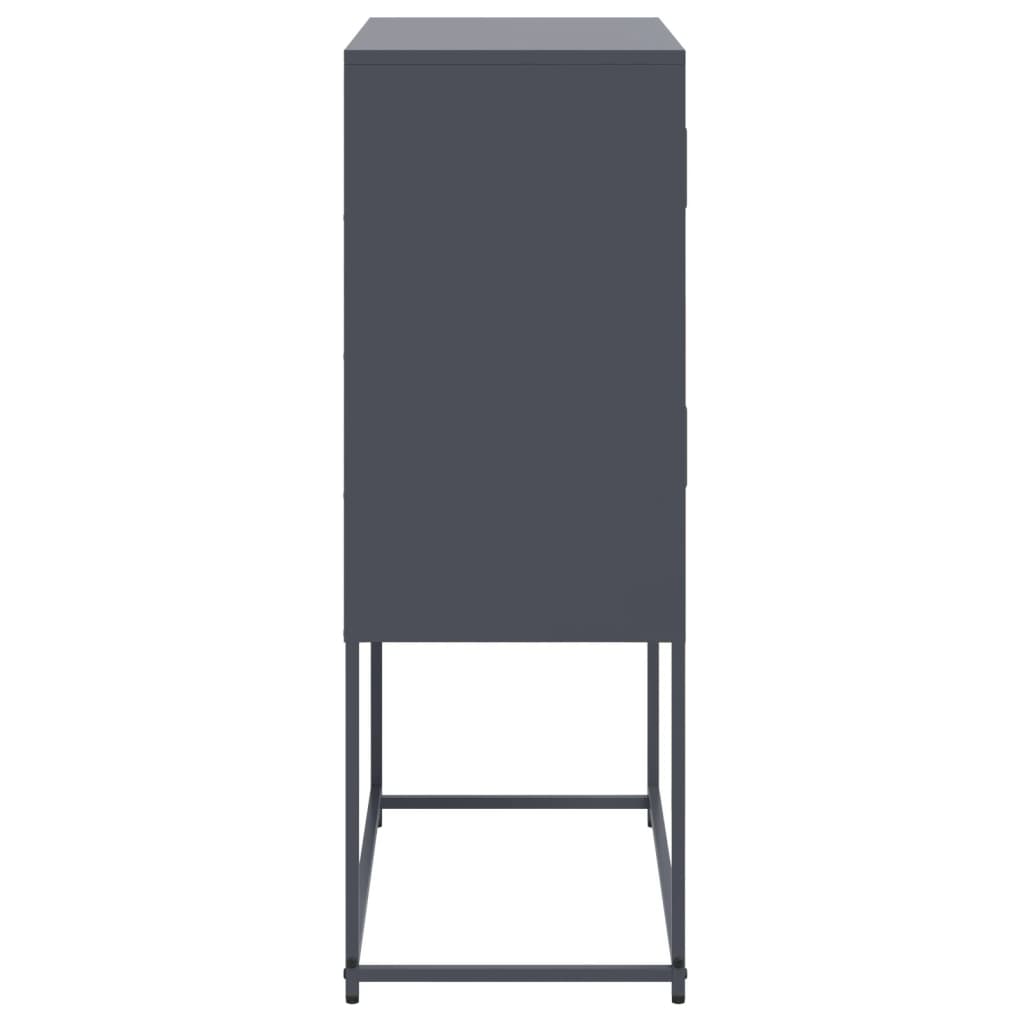 Komoda antracit 68,5x38,5x107 cm čelična